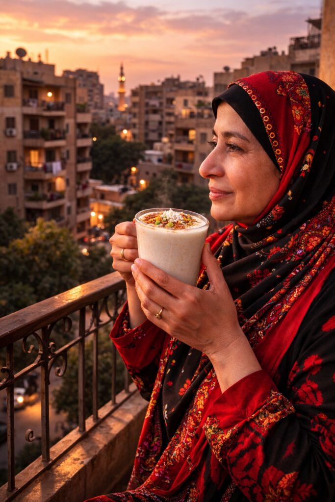 A warm mug of sahlab
